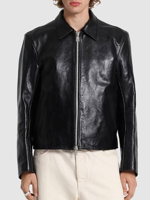 Our Legacy: Chaqueta de piel con cremallera
