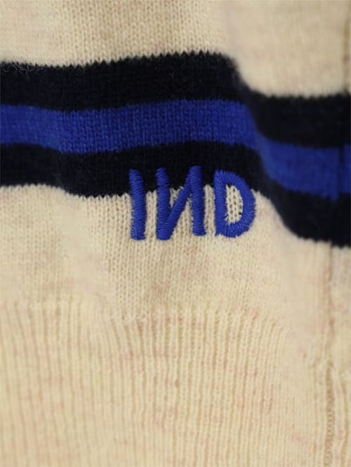 INDEE: Gestreifter Polo-Pullover aus Wollmischung