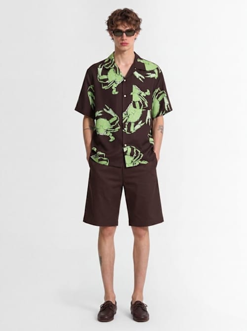 MSGM: 印花粘胶短袖衬衫