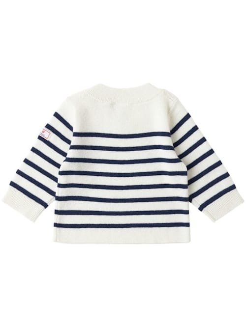 Petit Bateau: Gestreifter Pullover aus Wolle und Baumwolle
