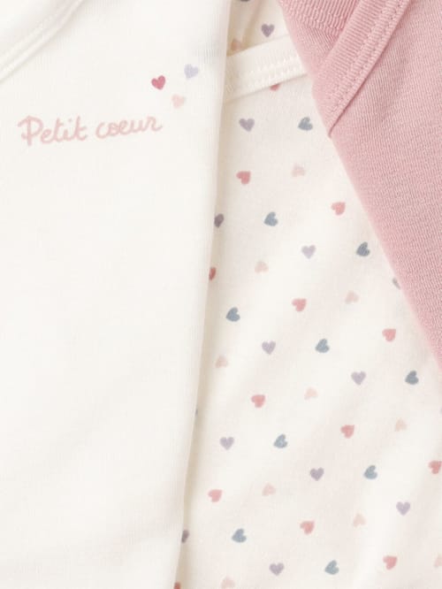 Petit Bateau: 三件印花棉质连体衣套装