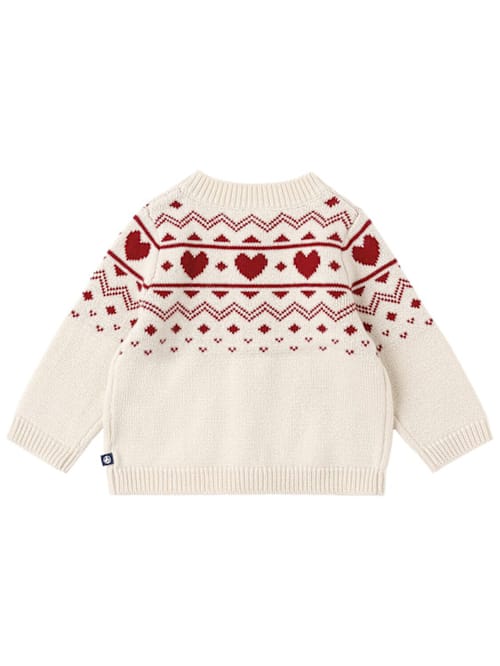 Petit Bateau: 提花针织羊毛混合开衫