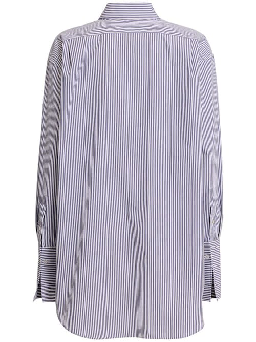 The Row: Long striped cotton shirt