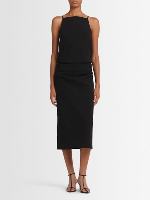 Proenza Schouler: Draped cotton-blend midi dress