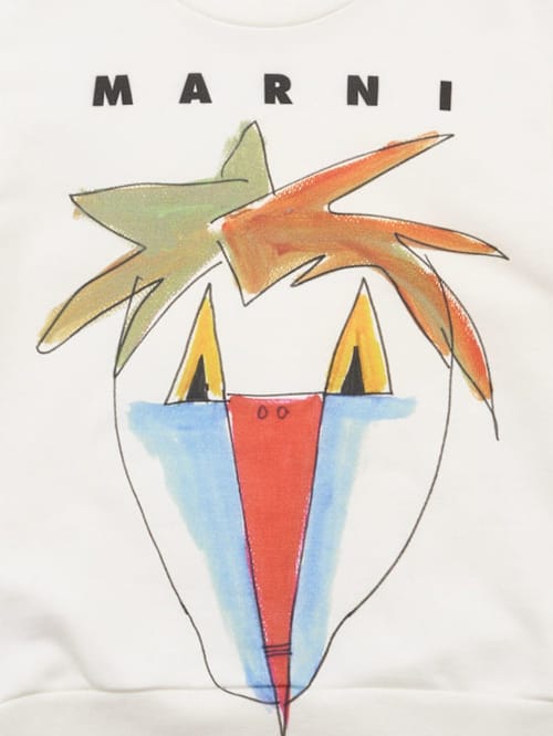 Marni Junior: 棉质印花卫衣