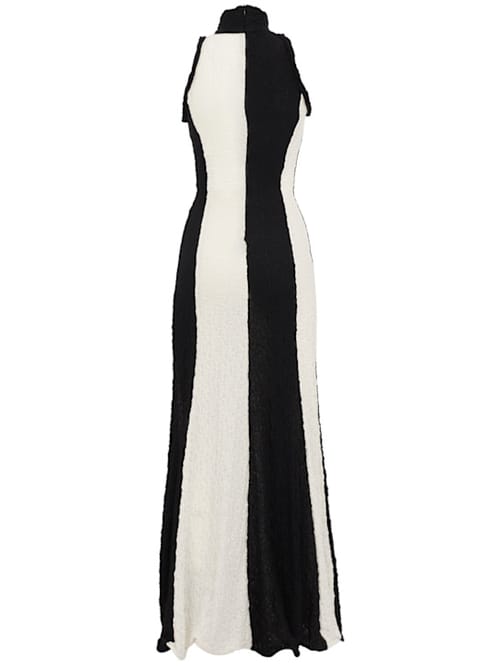 MSGM: Striped cotton-blend maxi dress