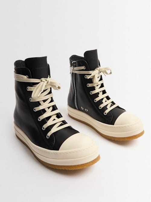 Rick Owens: Rick Owens 爬行皮革运动鞋 20毫米
