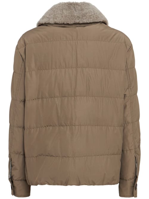 Brunello Cucinelli: Short down jacket with collar