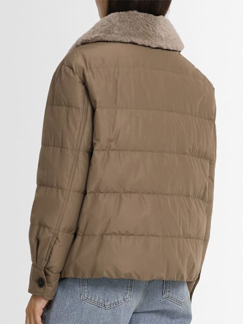 Brunello Cucinelli: Short down jacket with collar