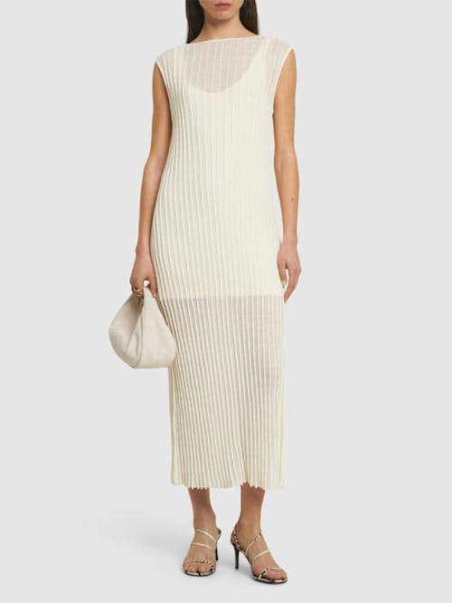 Loulou De Saison: Abito lungo in cotone con spacco