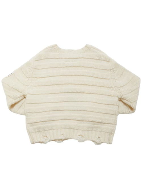 MM6 Maison Margiela: Jersey en mezcla de lana con efecto desgastado