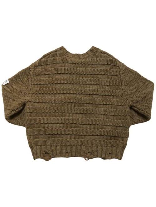 MM6 Maison Margiela: Jersey en mezcla de lana con efecto desgastado