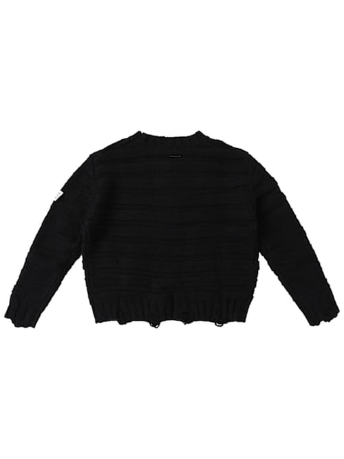 MM6 Maison Margiela: Jersey en mezcla de lana con efecto desgastado