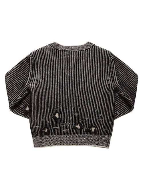 MM6 Maison Margiela: Jersey en lana de canalé desgastado