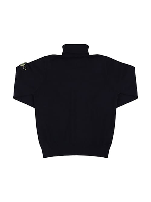Stone Island Junior: Jersey de cuello vuelto en lana virgen