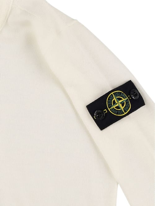 Stone Island Junior: Virgin wool sweater with badge