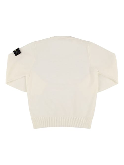 Stone Island Junior: Virgin wool sweater with badge