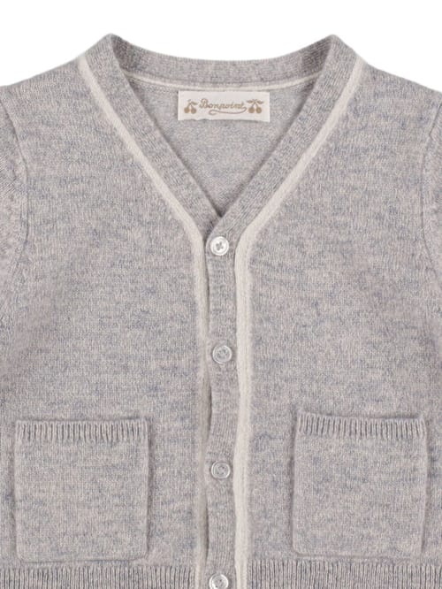 Bonpoint: Cashmere-Cardigan mit Kontrastdetails