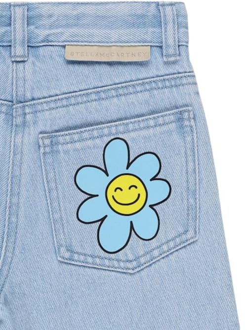 Stella McCartney Kids: 带补丁的棉质牛仔裤