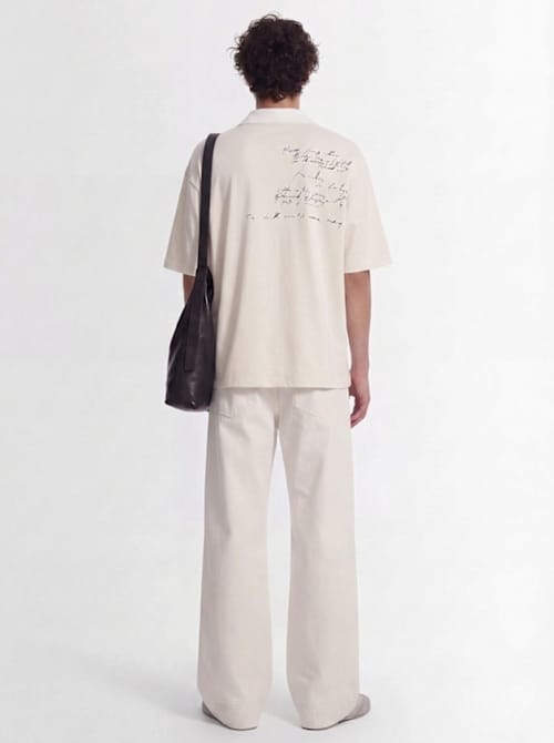 Ann Demeulemeester: 宽松开领 T 恤