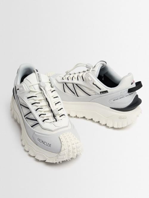 Moncler: 底部厚重的低筒运动鞋