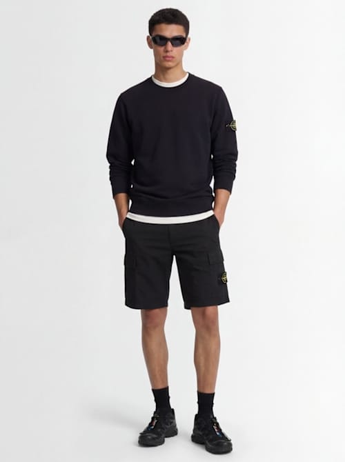 Stone Island: 带图案的圆领卫衣