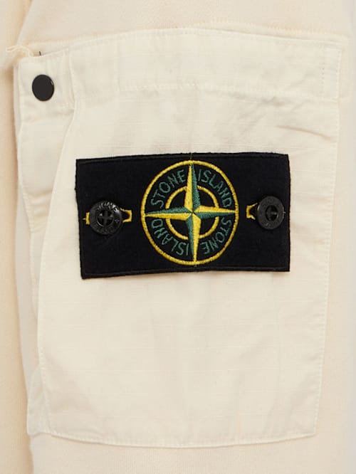 Stone Island: 带补丁口袋的圆领卫衣