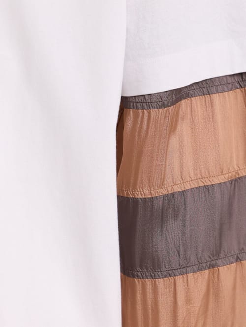 Dries Van Noten: 对比袖子圆领T恤