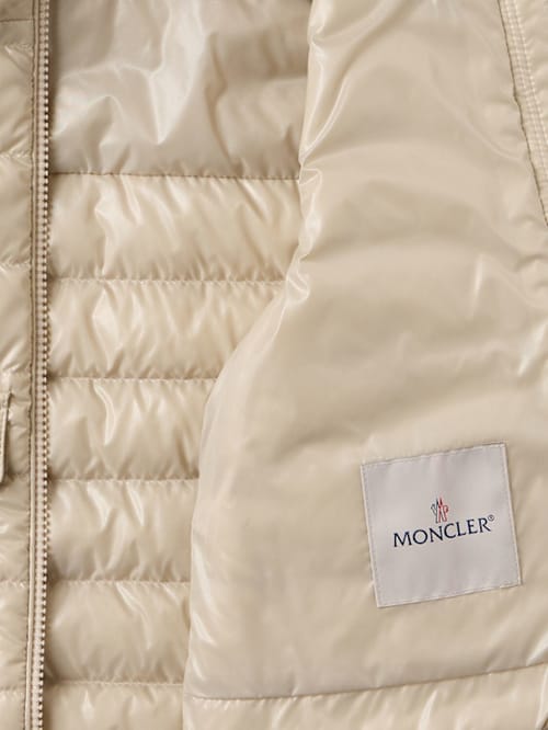 Moncler: Ela 尼龙连帽羽绒服