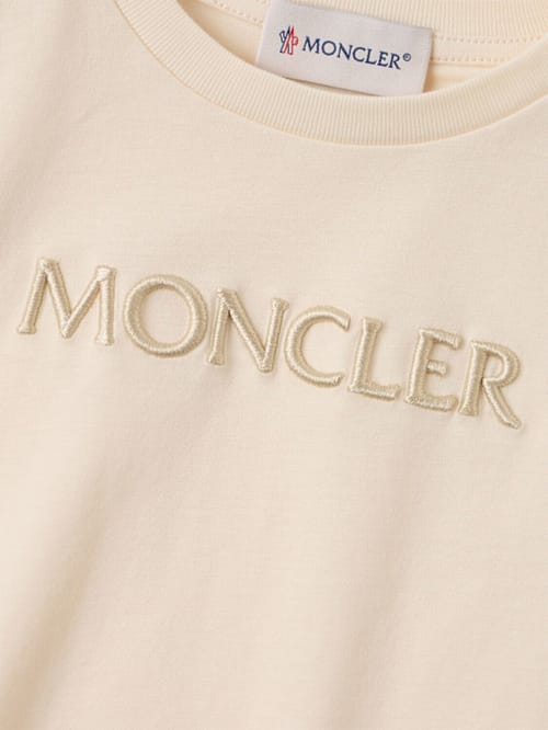 Moncler: 刺绣logo棉质T恤