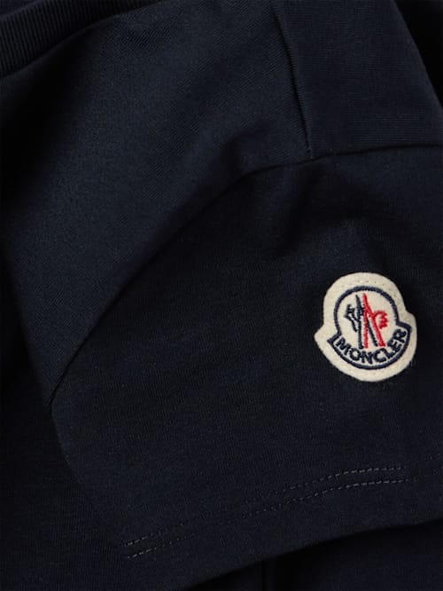 Moncler: 刺绣标志棉质T恤