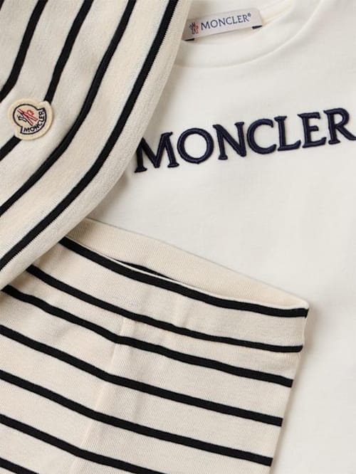 Moncler: 条纹棉质套装