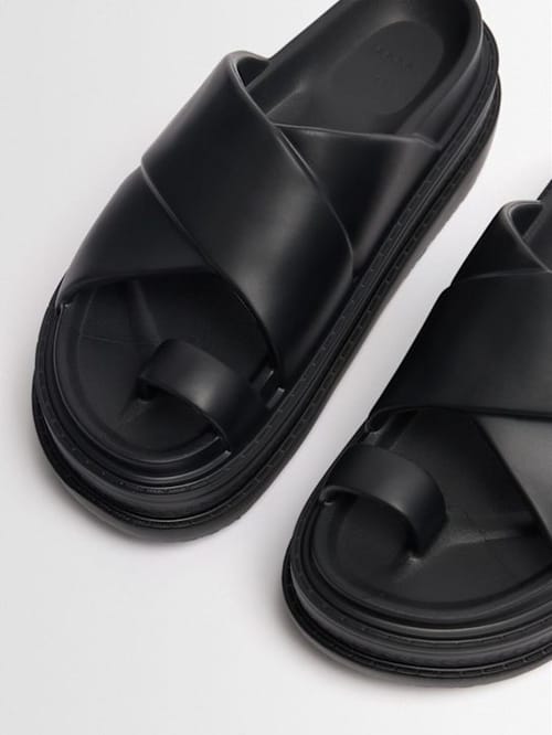 Sacai: 宽带滑动凉鞋