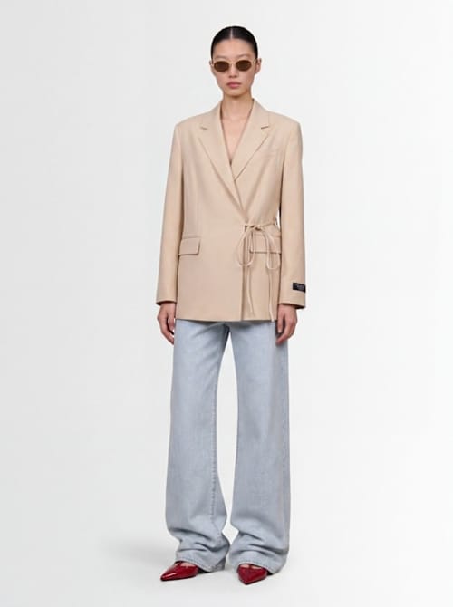 MSGM: 短款夹克配腰带