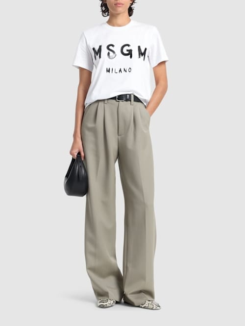 MSGM: LOGO 印花 T 恤