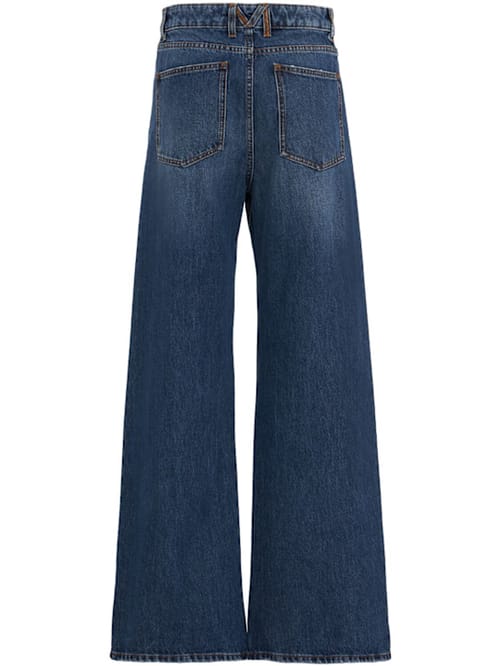 MSGM: 高腰宽腿牛仔裤