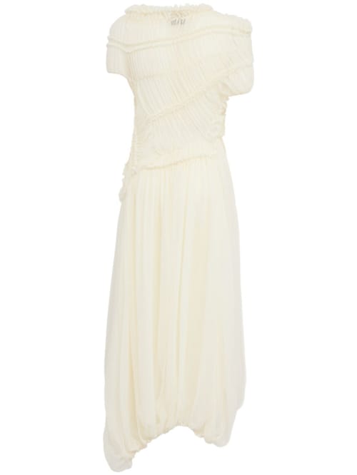 Magda Butrym: Long silk dress with ruffles