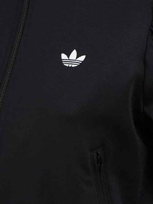 adidas Originals: 带拉链和蓬松袖子的连帽衫