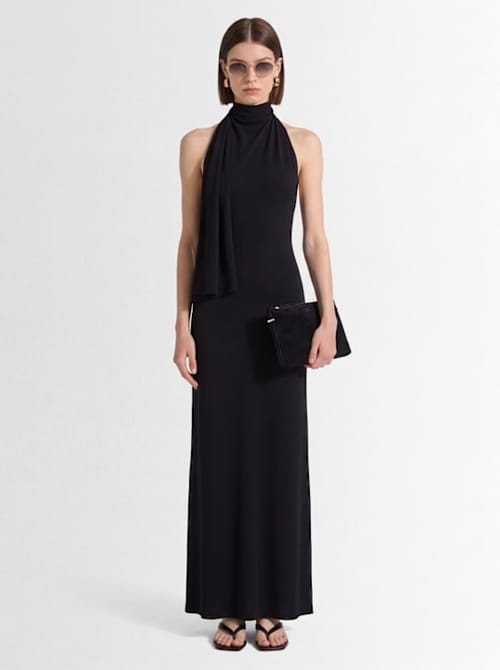 DIANA MILKANOVA: Draped jersey maxi dress
