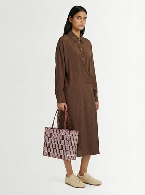 RAYAS COLLECTIVE: Tote with double handles and structured profile