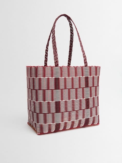 RAYAS COLLECTIVE: Tote with double handles and structured profile
