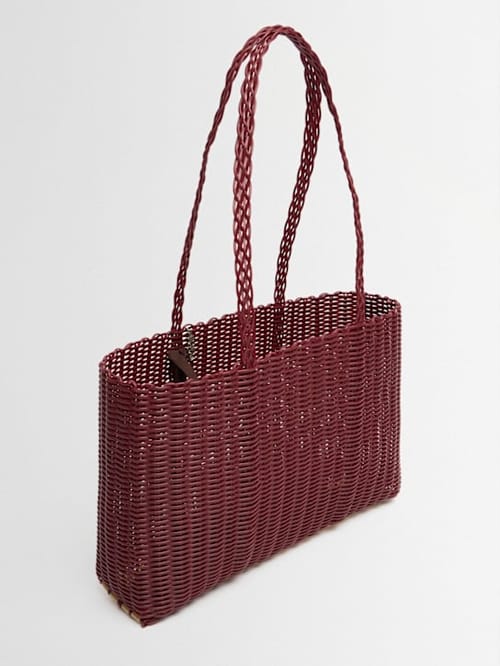 RAYAS COLLECTIVE: Shoulder bag with long woven handle