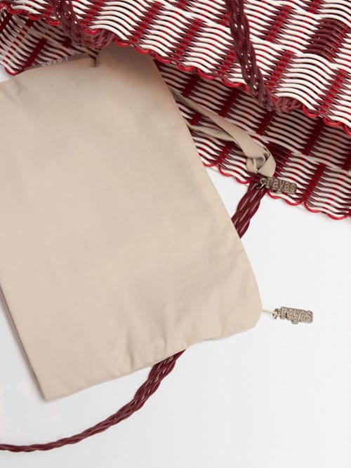 RAYAS COLLECTIVE: Shoulder bag with woven handle