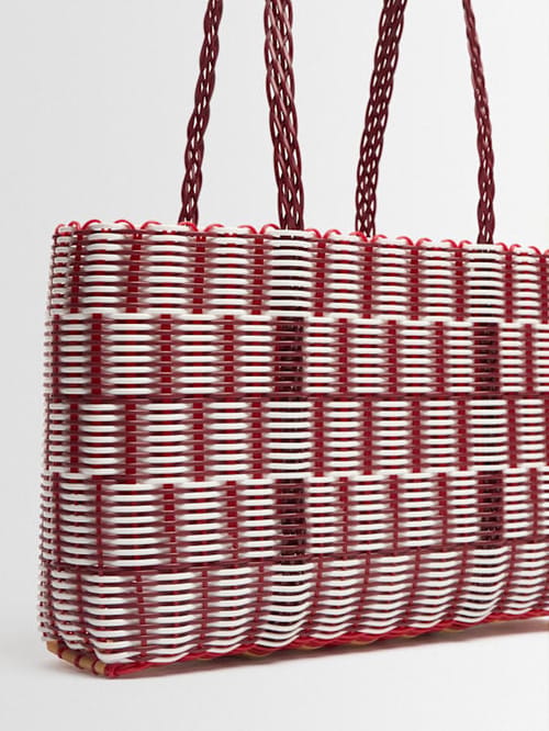 RAYAS COLLECTIVE: Shoulder bag with woven handle