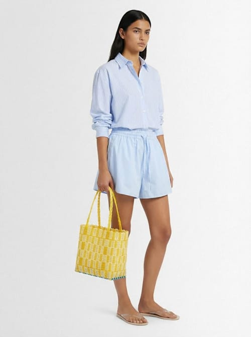 RAYAS COLLECTIVE: Tote with long handles and structured profile