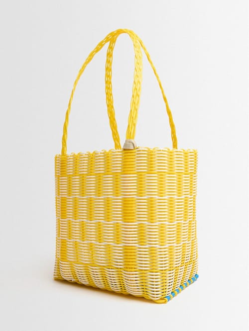 RAYAS COLLECTIVE: Tote with long handles and structured profile