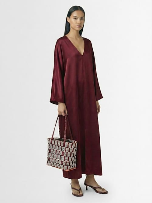 RAYAS COLLECTIVE: Tote with double handles and structured profile