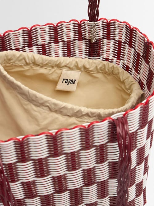 RAYAS COLLECTIVE: Tote with double handles and structured profile