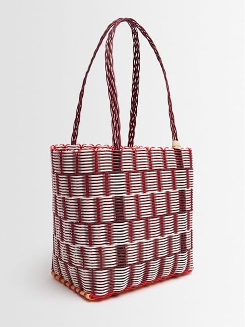 RAYAS COLLECTIVE: Tote with double handles and structured profile