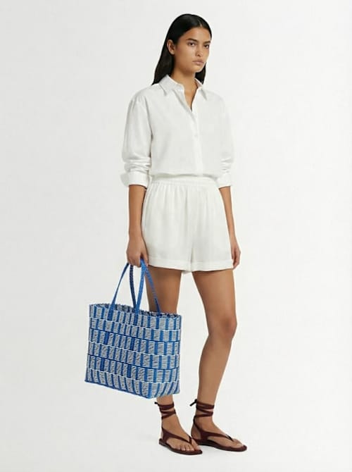 RAYAS COLLECTIVE: Tote with double handles and structured profile